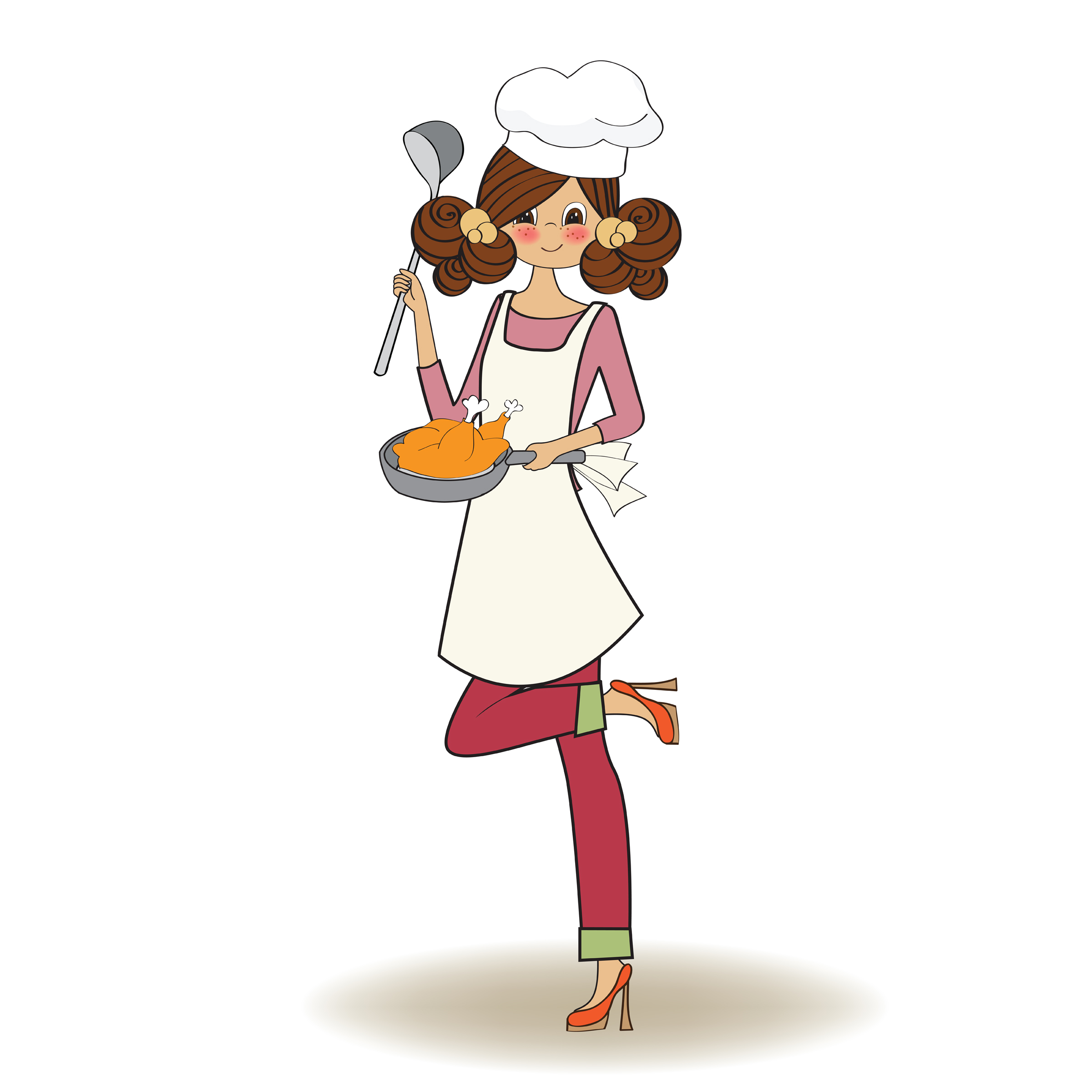 clipart of girl cooking - photo #41